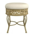thumbnail image 2 of Hillsdale Furniture Villa III Upholstered Backless Vanity Stool, Antique Beige, 2 of 15