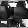 thumbnail image 4 of 2009 for HONDA CIVIC Car Seat Cover, Black and Red Edges Car Seat Covers, Premium Leather 5 Seats Full Set With Lumbar Support Non-slip, 4-Door Sedans Only, Beautify the Interior of Old Cars, 4 of 7