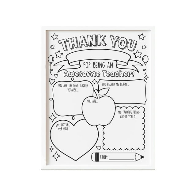 Clearance 2026 Teacher Thank You Card 1 Thank You Card for Teacher Gift with Envelope Thank You for Being An Amazing Teacher Teacher Card for Kids DIY Coloring School Tutor Gift