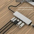 thumbnail image 3 of Injueey 6 en 1 de aleación de aluminio USB 3.0 Puertos Tipo-C Hub Usb-C a 4K HD Laptop Gigabit Ethernet Network PD Hub Juegos de teclado y mouse para computadora, 3 of 6