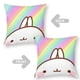 thumbnail image 2 of Molang Fundas de almohada de terciopelo con tema, regalos de funda de almohada, decoración para el hogar, cojín de lanzar, regalo de cumpleaños para fans y parejas. 45cm x 45cm., 2 of 6