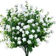thumbnail image 1 of Künstliche Blumen, 4er-Pack, UV-beständig, grüne Sträucher, Pflanzen, drinnen und draußen, zum Aufhängen, Pflanzgefäß, Dekoration für Haus und Garten (Herbstrot), 1 of 6