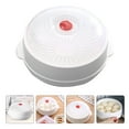 thumbnail image 7 of White Plastic Microwave Steamer for Home Use with Ventilation Holes and Heat Insulated Handle Ideal for Dumplings and Fish 1.5 L, 7 of 7