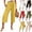 10# Yellow, variant on Women's Elastic High Waist Wide Leg Capri Pants Cotton Linen Casual Lounge Cropped Pants Lightweight Breathable with Side Pockets Green M