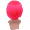 thumbnail image 4 of Pelucas rectas cortas de 10 pulgadas Flapper Bob Pelucas sintéticas resistentes al calor para disfraces de cosplay Peluca de fiesta de Halloween (Tf2315-Hot Pink). JFHHH pequeña, 4 of 5