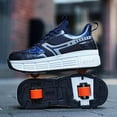 thumbnail image 2 of Yunkctuk Kids Roller Skate Shoes with 2 Detachable Wheels, Sneakers for Boys Girls Birthday Thanksgiving Christmas Day, 2 of 6