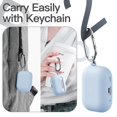 thumbnail image 6 of JETech Upgraded Silicone Case Cover for AirPods Pro (2nd/1st Generation 2023/2022/2019) with Keychain, Hard PC Interior, Shockproof Protective Skin Shell, Front LED Visible (Sky Blue), 6 of 6