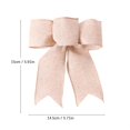 thumbnail image 2 of Christmas Bows Linen Decorations Large Christmas Tree Bow Wreath Front Door Outdoor Bow Holiday Red Bow Xmas Tree Decor 1PC, 2 of 4