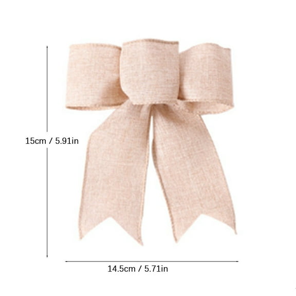 1 Pc Burlap Wreath Bow, Front Door Decor, Farmhouse, Easter, Spring, Summer, Fall, Halloween, Thanksgiving, Christmas, 5.71x5.91 Inch, A