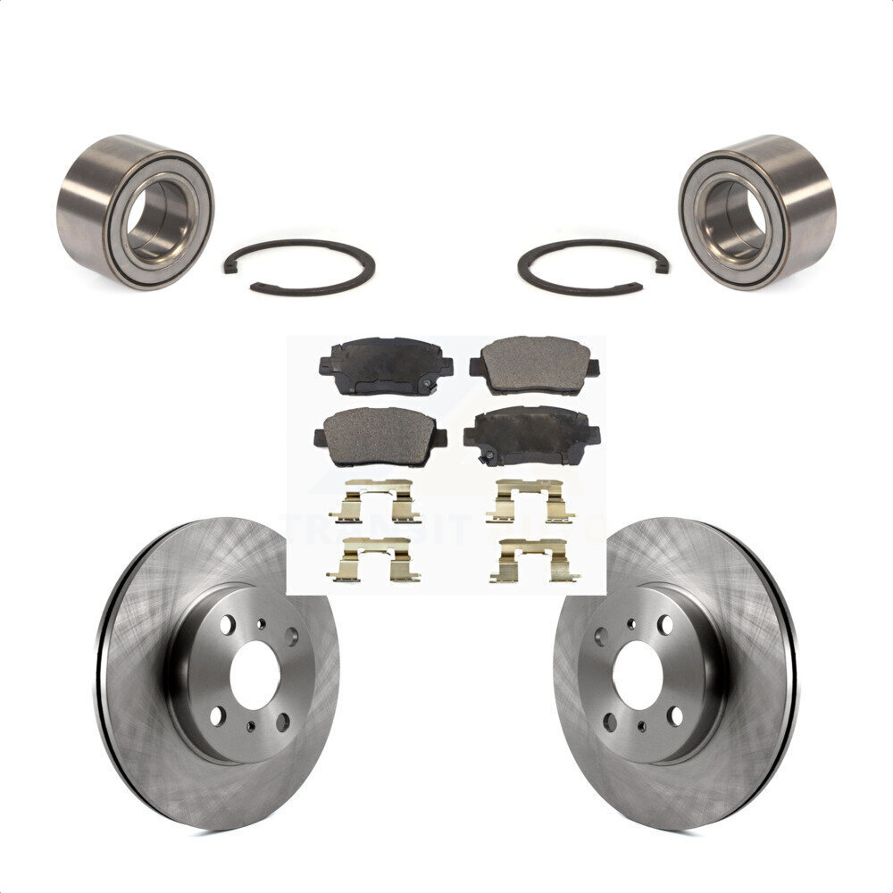 Kit　Bearing　With　Rotors　Disc　Echo　Transit　Wheel　For　And　Pads　2001-2005　Auto　Brake　Front　Ceramic　Toyota　KBB-100122