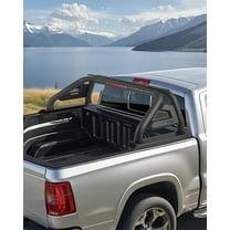 VEVOR Truck Bed Roll Bar, Universal Pickup Sport Adjustable Bar Chase Rack Compatible with Mid-Size Truck, Carbon Steel Construction with LED Brake Light, No Rack Included
