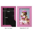 thumbnail image 5 of Grooved 4 in. x 6 in. Pink Picture Frame (Set of 2), 5 of 8