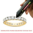 thumbnail image 7 of AFFY 1.60CT Moissanite Diamond Full Eternity Stackable Wedding Band Ring in 14K Yellow Gold over Silver-8.5, 7 of 7