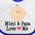 thumbnail image 4 of Inktastic Mimi and Papa Love Me Baby Girl Girls Baby Bib, 4 of 4
