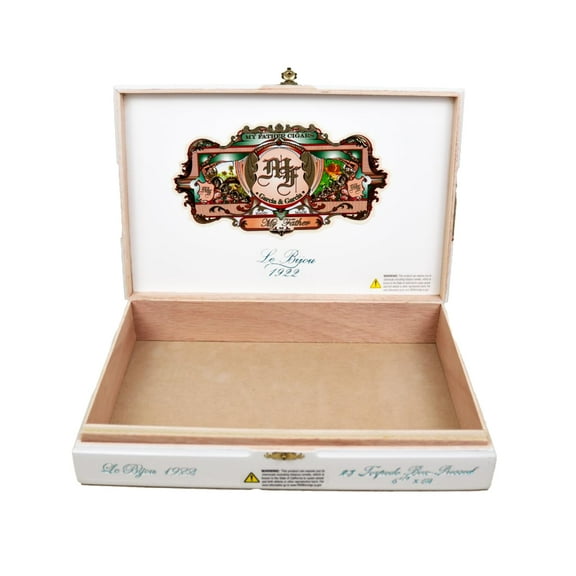My Father Cigars Torpedo Le Bijou 1922 Empty Wood Cigar Box 10.5" x 7.25" x 2.25"