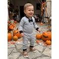 thumbnail image 5 of RUINIXCW Baby Boy Halloween Outfits Long Sleeve Spider Embroidery Romper + Pants Set, 5 of 8