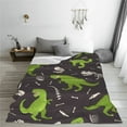 thumbnail image 5 of Pofeuu Dinosaur Skeleton Print Ultra-Soft Micro Fleece Blanket,for Bed Or Sofa,All Season Throw Blankets Flannel Blanket-50"x40", 5 of 7