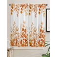 thumbnail image 5 of Orange Eucalyptus Leaves Bathroom Window Curtain, Watercolor Spring Summer Botanical Light Filtering Coffee Kitchen Curtains, Bedroom Living Room Curtains 2 Panel 84"x63", 5 of 6