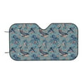 thumbnail image 7 of Picia Underwater Animals and Flowers Curved Windshield Sunshade Accordion Folding Style Auto Shade for Car Truck SUV Van Blocks UV Ray Sun Visor Protector -Small, 7 of 7