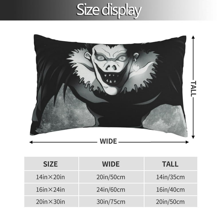 style3 L Death Note Cushion with Filling and Cotton Lining, Approx. 28