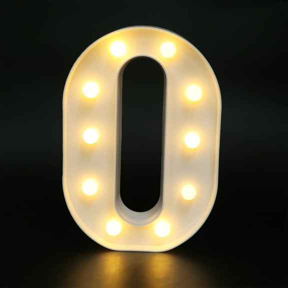 LED Sign Emblems Decor LED Number Sign Light Up Number LED Night Light Party Number Lights