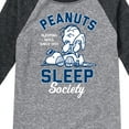 thumbnail image 3 of Peanuts - Peanuts Sleep Society - Toddler & Youth Raglan Graphic T-Shirt, 3 of 5