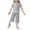Grey, variant on Karoyedx Girls Summer Clothes Girls Clothes Summer Short Sleeve Print Top Flared Pants 2PCS Set Little Girl Outfits Pink Size,6-7 Years