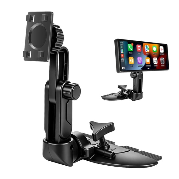EEEkit Extended CD Slot Mount Compatible with CarPlay Displays, 360° Rotation Car Screen Holder for 7–9 in Screens