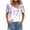 A02, variant on Womens Summer Tops Plus Size V-neck Stylish Printed Button Short Sleeve Shirt Daily Wear