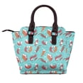 thumbnail image 2 of Zufioo Sea Otters Family In Blue Water Print Leather Rivet Shoulder Bag, Microfiber PU Leather Adjustable Shoulder Strap Handbag, Ideal Gift for Women-One Size, 2 of 6