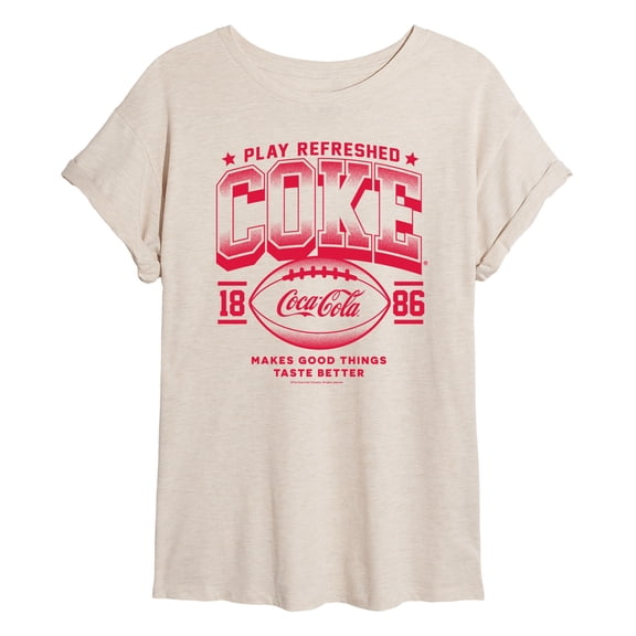 Coca-Cola - Play Refreshed - Juniors Oversized Graphic T-Shirt
