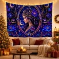 thumbnail image 3 of Ethereal Goddess in Celestial Night, Mystical Luxury Celestial Art for Art Lovers, Celestial Home Decor, Birthday Gift Tapestry Wall Hanging for Living Room, Bedroom and Dorm, 3 of 7