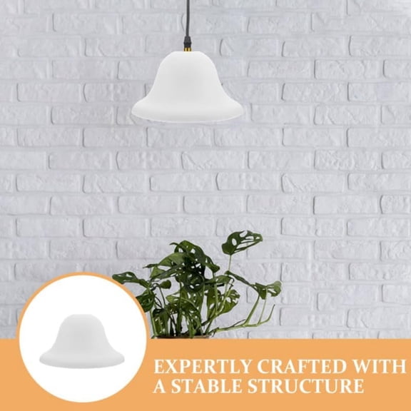 EaseDay Glass Lamp Shade Replacement for Torchiere Floor Lamps, White Alabaster Glass Bowl Shade for Standing Lamps, Fits E27 Socket, 7.4-inch Diameter, 1 Pack
