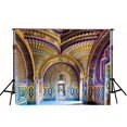 thumbnail image 1 of BSDHOME Toit d'Église Coloré en Polyester 7x5ft Fond de Photographie, 1 of 3