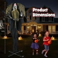 thumbnail image 2 of Costway 8.2 ft Halloween Standing Witch Voice Activated Animatronic Ghost with Lighted Eyes, 2 of 10