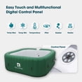 thumbnail image 3 of RELXTIME Luxury Inflatable Hot Tub 4-6 Person 73x73 Inch Portable Outdoor Spa with 130 Jets, 3 of 6