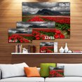 thumbnail image 3 of Rows of Bright Ruby Red Tulips - Large Landscape Canvas Art, 3 of 4