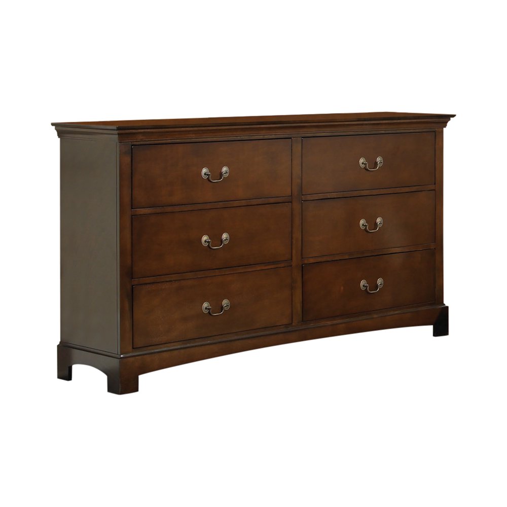 Tatiana 6drawer Dresser Warm Brown