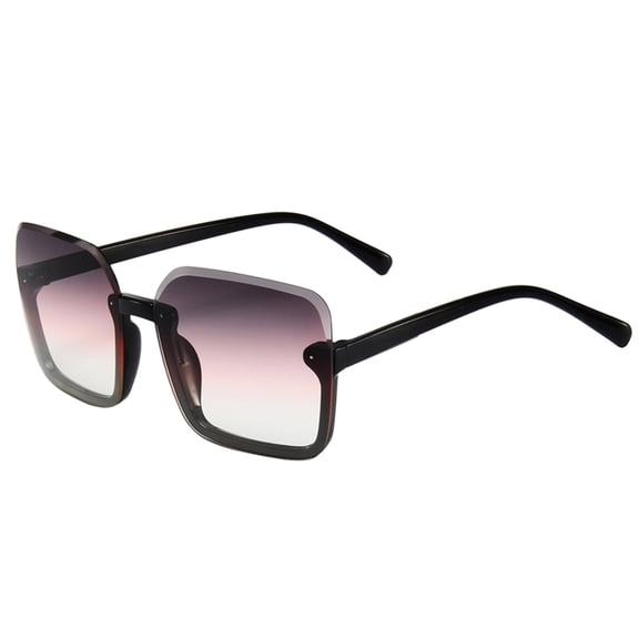 Siminsem Square Rimless Sunglasses for Women Men, Lightweight Frameless Sun Glasses, UV Protection Modern Shades for Daily Wear, Purple, One Size