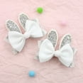 thumbnail image 4 of FENOHREFE 1pair Easters Bunnies Plush Hair Clip Lovely Styles Hair Pin Children Hairpin for Kids and Teens Festives Accessory, 4 of 7