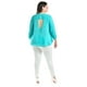 thumbnail image 3 of Blusa con abertura en espalda Roman Fashion Talla Extra 8035 Menta verde claro 42, 3 of 5