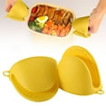 thumbnail image 3 of 1 Pairs Mini Oven Gloves Mini Silicone Oven Mitts Silicone Heat Resistant Cooking Pinch Mitts Potholder for Kitchen Cooking & Baking, 3.22"x4.4", 3 of 9