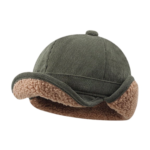 Winter Trapper Hat with Ear Flaps: Corduroy or Cotton Bomber Aviator Cap Warm Sherpa Lining for Men Women Unisex