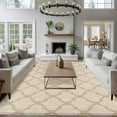 thumbnail image 3 of Rectangle Area Rugs 8 x 10 Ft, Boho Moroccan Non-Slip Residential Carpet, Vintage Morocco Quatrefoil Geometric Indoor Crawling Mats Runner Rugs for Living Room/Dining Room/Bedroom, 3 of 8