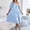 Blue(New), variant on PNTUTB Summer Cool Women's Dress: Fashionable Solid-Color Off-the-Shoulder Short-Sleeve Casual Loose Comfortable Midi Dress