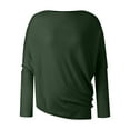 thumbnail image 2 of Clothing 2025 Delayuji Womens Pullover Sweaters Light Weight Sweaters for Casual Tops Winter Knit Drop Shoulder Sweater Fall Jumper Tunics Pullover Sweaters for Women Green One Size, 2 of 8