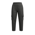 thumbnail image 3 of Lenpel Capri Cargo Pants for Women High Waist Tapered Cropped Trousers Summer Casual Loose Pull on Capris, 3 of 7
