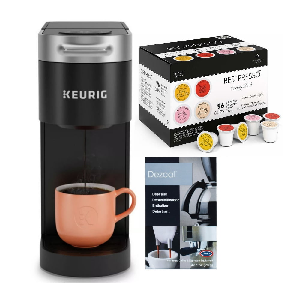 Keurig KSlim SingleServe KCup Pod Coffee Maker (Black) Bundle