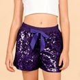 thumbnail image 2 of Gubotare Toddler Girl Shorts with Pockets Baby Girls Ruffle Cotton Gauze Shorts Infant Toddler Summer Loose Shorts 2T 3T (Purple,2-3 Years), 2 of 9