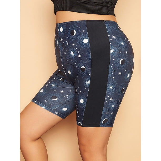 Bañador de Talla Extra con Estampado de Estrella y Luna Rosegal Vestidos Estampados Tallas Grandes